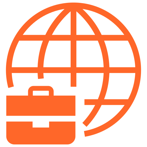 b2b uae business consultant icon global orange